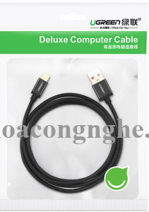 Ugreen 60125 0.5M màu đen Dây USB Type A sang Type C US288 30060125
